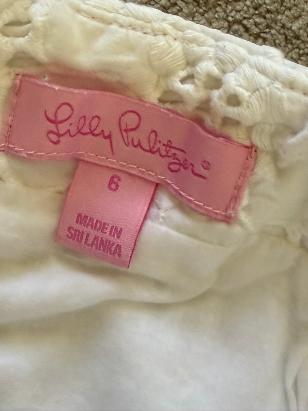 Lilly Pulitzer White Lace Tate Skirt Size 6 - Picture 3 of 8
